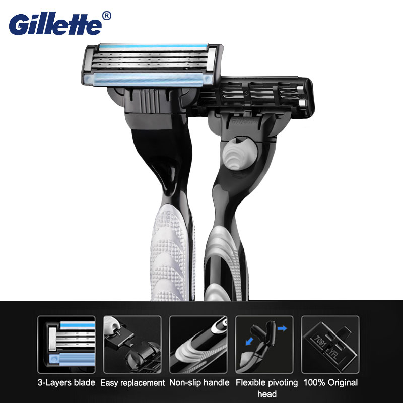 Shaving Razor for Men Original Gillette Mach 3 Shaving Blades Gillette Razor Blades Cassette Manual Razor