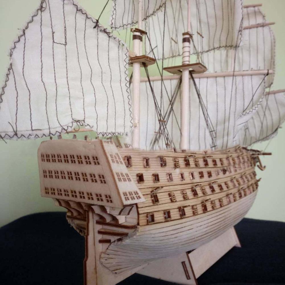 Hobbylane DIY Wood Assembled Victory Royal Navy Ship Sailboat Modeling Toy Decoration