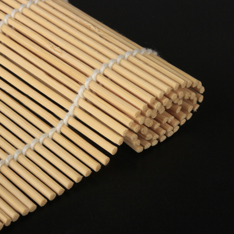 DIY Bamboo Sushi Mat + Spoon Kitchen Gadget Sushi Roll Non-stick Sushi Curtain Handmade Machine Sushi Tool Cooking Accessories