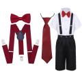 Adjustable Suspenders for Boy and Girls with Bowtie and Necktie