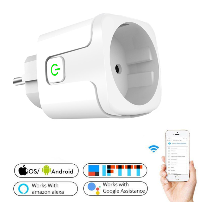 Smart Plug WiFi Socket EU 16A Power Monitor Timing Tuya Smart Life APP Control Works With Alexa Google Intelligent Assistant