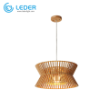 LEDER Adjustable Wooden Pendant Light