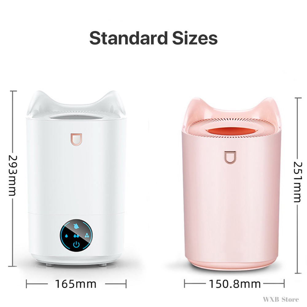 4000ML Home Air Humidifier Double Nozzle Cool Mist Aroma Diffuser with Coloful LED light Heavy fog Ultrasonic Humidificador