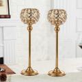 Crystal Tealight Candle Holder Candlestick Glass Pillar Candlesticks Wedding Table Centerpieces Party Home Decoration