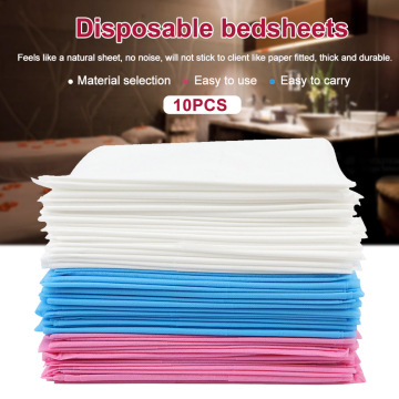 10pcs 80x180cm Disposable Sheets Business Trip Portable Spa Travel Table Cover Salon For Massage Bed Non-woven Breathable Solid