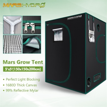 Mars Hydro150X150X200cm Grow Tent 1680D Water-proof Non-toxic Reflective Material for Indoor Growing System Plant Room Garden