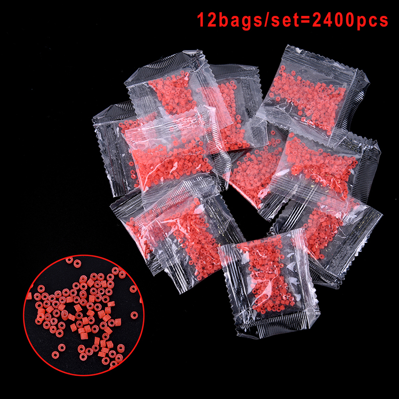 12Bags/2400Pcs Red Fishing Accessories Fish Tackle Rubber Bands For Fishing Bloodworm Bait Granulator Bait