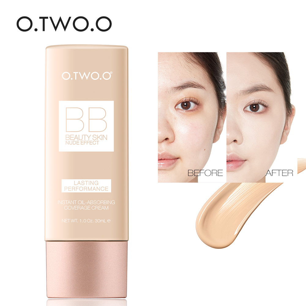 O.TWO.O Makeup BB Cream White Cosmetics Natural Whitening Cream Waterproof Makeup Base Liquid Foundation Professional Cosmetics