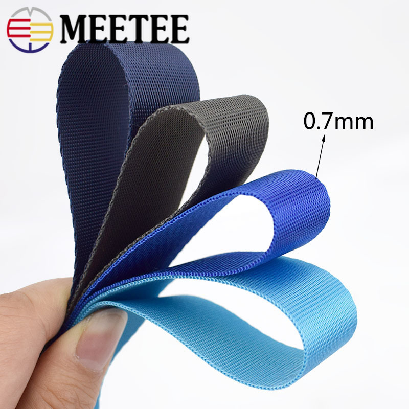 8Meters 20-50mm 0.7mm Polyester Nylon Webbings Straps Tapes Knapsack Backpack Belt Label Ribbons Bias Binding DIY Sewing Craft