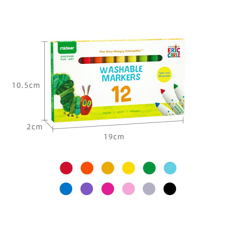 Mideer Children's Drawing Toys 12/24 Colors Washable Crayons Safe And Harmless Painting Set
