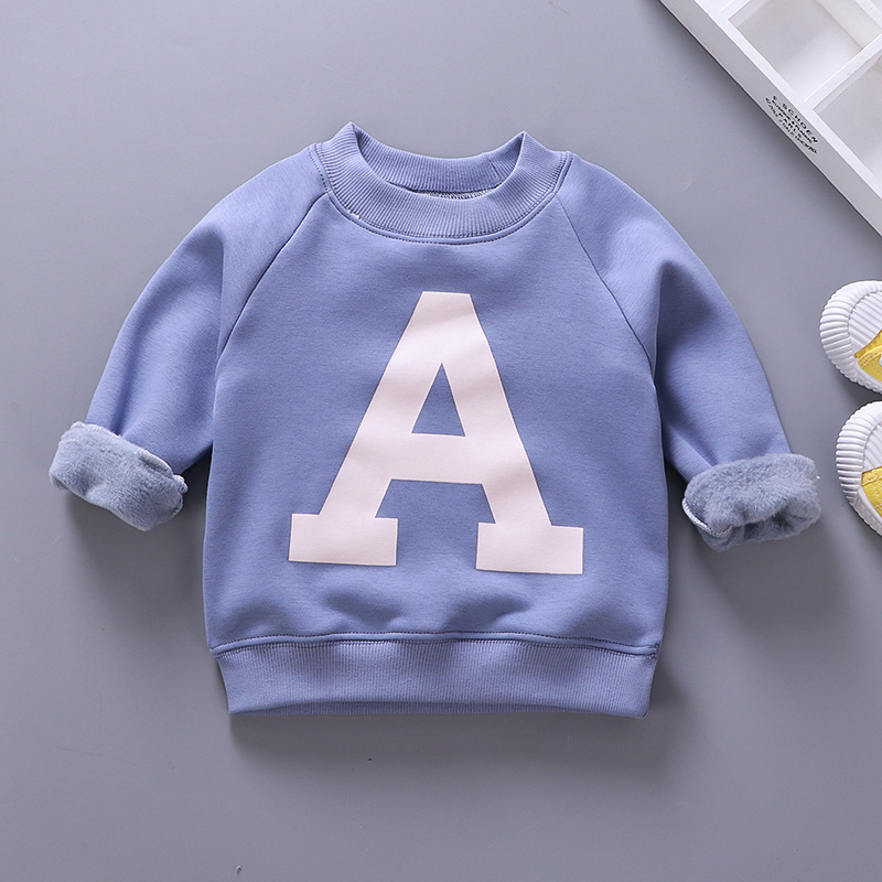 Christmas 2020 Boys Sweatshirts Warm Fleece Baby Top Tees Winter Kids Clothes