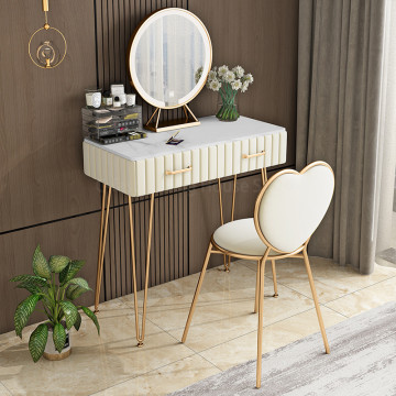 Modern Makeup Table Vanity Mirror with Lights and Table Nordic Tall Dressers for Bedroom Furniture Bedroom with Makeup Chair