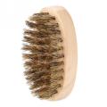 Men Hair Brush Bristle Beard Mustache Comb Oval Bamboo Handle Beard Shaping Tool Face Beard Clean Shaving Brush for Salon Barber