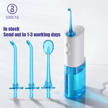 SOOCAS W3 Electric Oral Irrigator Portable Waterproof Functional Water Flosser Blue color High Quality Toothpick Cleaner
