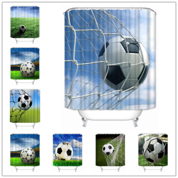 Musife Custom High Quality soccer football Shower Curtain Waterproof Bathroom Polyester Fabric Bathroom Curtain