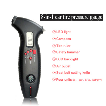 Tire Pressure Gauge Meter 0-200 PSI LCD Backlight Barometer Tyre Pressure Gauge Air Pressure Gauge For Car Motorcycle Bicycle