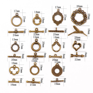 New Fashion Antique Bronze Color OT Toggle Buckle Connectors Fit Bracelet Necklace Clasps DIY Jewelry Findings Accessories