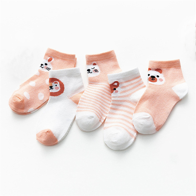 5Pairs/lot Baby Boy Socks Summer Mesh Thin Baby Socks for Girls Cotton Newborn Infant Baby Girl Socks