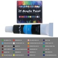 Acrylic Paint Set 24 Color 12ml Non Toxic Non Fading Pigment for Kids Adults Beginner Professional Artists