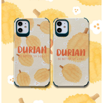 Summer Fresh Durian Fruit Phone Case for IPhone 11 PRO MAX XR XS MAX 7 8 Plus X TPU+PU Case Shockproof Protective Back Cover