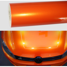 metallic fantasy sun orange car wrap