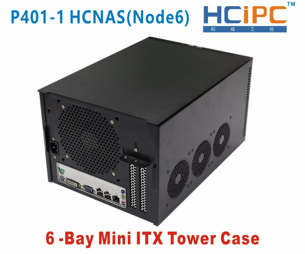 HCiPC 6Bay Mini ITX Tower Case,6Bay NAD HDD Enclosure,P401-1 HCNAS(Node6),6bay NAS Server