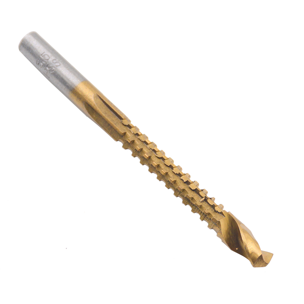 6pcs/lots 3-8mm Titanium Coated HSS Drill Bit Electric Drill Plastic Metal Hole Grooving Drill Saw Carpenter Woodworking Tools