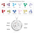 JewelOra Personalized Tree of Life Necklace with Birthstone Stainless Steel Name Engraved Pendant Family Gift for Mother Grandma