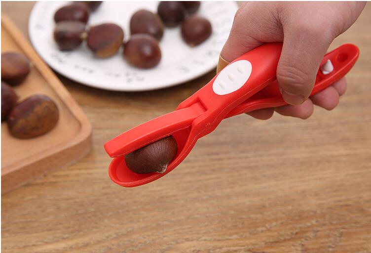 1PC Creative Stainless Steel Chestnut Cutter Walnut Pliers Clamp Clip Cracker Kitchen Tool Supplies Random Color OK 0861