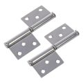 2pcs Silver Tone Stainless Steel Window Flag Door Hinges 6.1cm