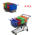 4pcs/Set Thicken Cart Trolley Supermarket Shopping Bags Foldable Reusable Eco-Friendly Shop Handbag Totes Recycle Shopping Bags