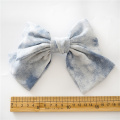 Girls New Oversized Bow Knot Hairgrips Linen Barrette Hair Clip Ponytail Women Elegant Headwear Hairpins Hair Red White Acessory