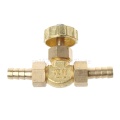 High Quality Elbow Brass Needle Valve 8mm Propane Butane Gas Adjuster Barbed Spigots 1 Mpa