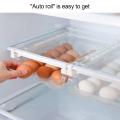 New Adjustable Kitchen Egg Organizer Storage Rack Box Fridge Freezer Shelf Holder Pull-out Drawer Space Saver 45a