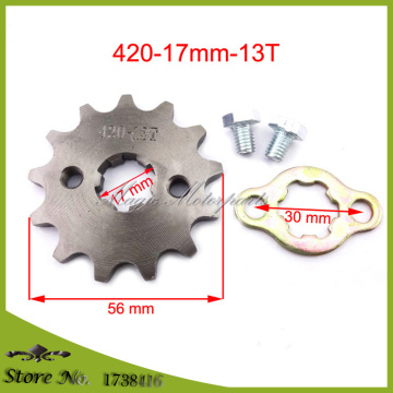 420 13 T Tooth 17mm ID Front Engine Sprocket For 50cc 70cc 90cc 110cc Kazuma ATV Quad Go Kart Dirt Pit Bike Scooter Motorcycle