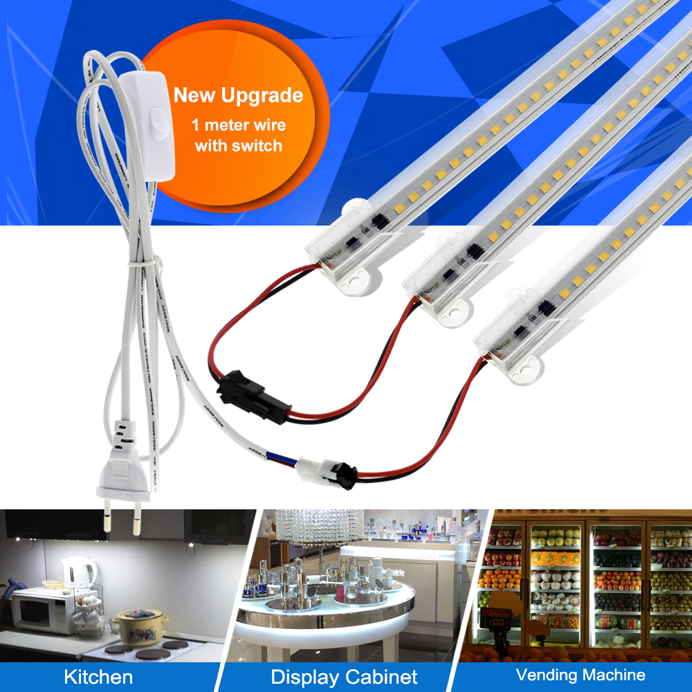 6pcs Set LED Tube AC 220V / 110V High Brightness 8W 72LEDs 50cm Energy Saving LED Fluorescent Tubes.