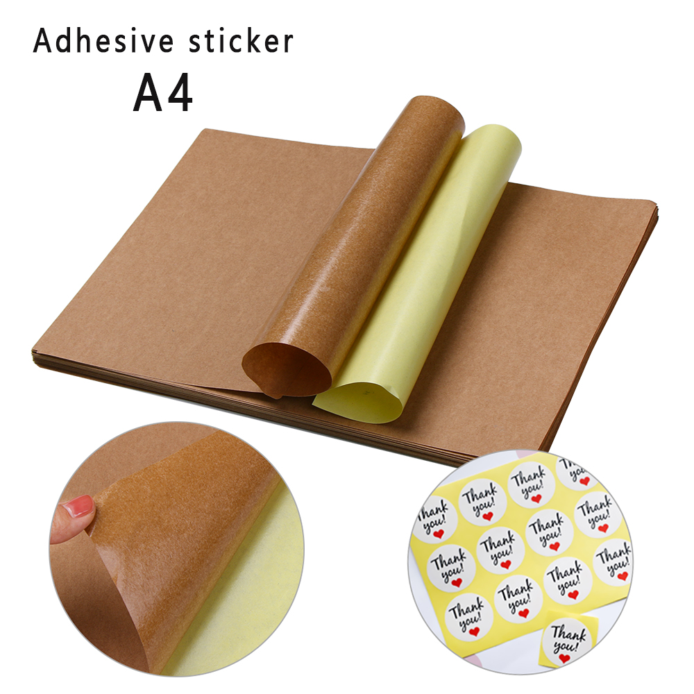 50Sheets Blank Copy Self Adhesive Sticker Label A4 Laser Inkjet Printer Copier Craft Paper Matte Surface Paper