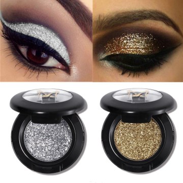 28 Color Pressed Glitter Eyeshadow Shine Pigment Makeup Pallete Shimmer Metal Single Eyeshadow Illuminator Eye Make Up Cosmetics