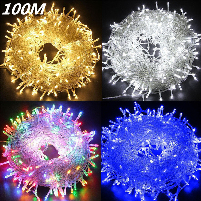 Outdoor christmas led string lights 100M 50M 30M 20M 10M 5M Luces Decoracion fairy light holiday lights lighting tree garland