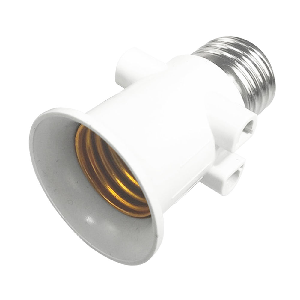 Practical White E27 LED Light Socket To EU Plug Holder Adapter Converter ON/OFF For Bulb Lamp