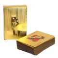 24K Gold Diamond Foil Poker Carta Luxury Playing Cards Waterproof Deck Of Cards Plastic Playing Cards In/Outdoor Game