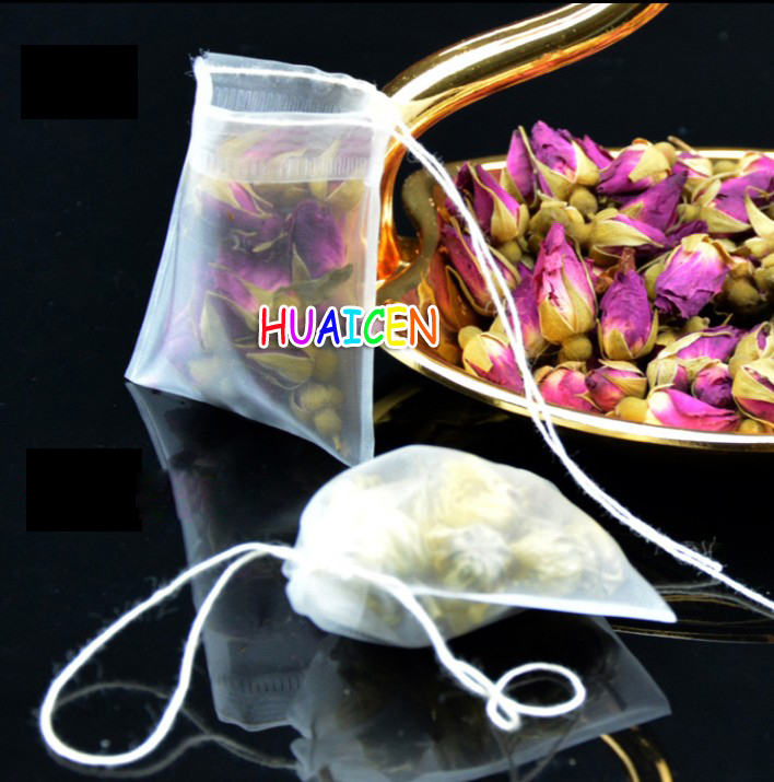 Teabags Empty Tea Bags Nylon material With String Heal Seal Filter Paper for Herb Loose Tea 100pcs/lot