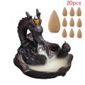 Incense Burner Dragon Porcelain Backflow Ceramic Buddhist Porcelain Backflow Ceramic Glaze Incense Burner Aromatherapy #50g