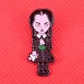Wednesday Addams enamel pin cool black art brooch green reagent bottle badge Gothic Halloween gift cute women shirt jacket acces