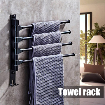 Wall Mounted Towel Rail Holder Stainless Steel Swivel Rack for Bathroom Kitchen QJS Shop