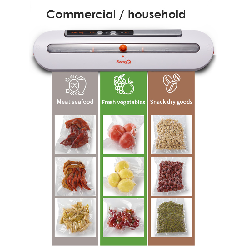 saengQ Electric Food Vacuum Sealer Packaging Machine For Home Kitchen Including 10pcs Food Saver Bags Vacuum Food Sealing