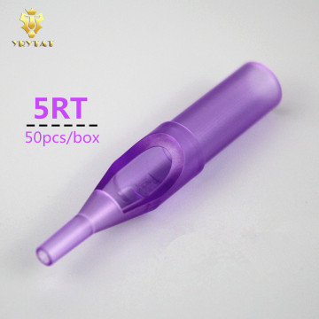 New 50pcs 5RT Disposable Purple Short Tattoo Tip Nozzle Round 5 Supply PSDT-5RT#