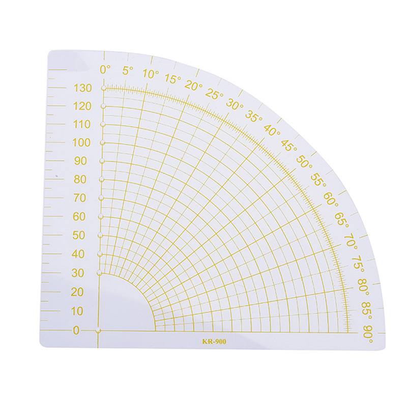 Quilting Tailor Circle Cutter Tool DIY Transparent+Yellow Plastic Patchwork Fan Ruler