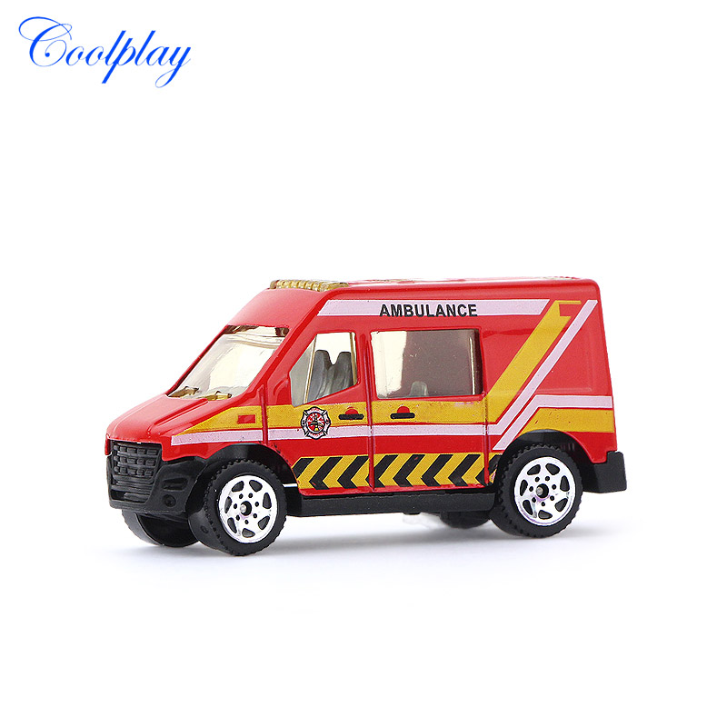 6PCS 1:64 Scale Mini Diecast Car Model Fire Truck Alloy Engine Toy Vehicles Ladder Car Machines Kids Toys for Children }