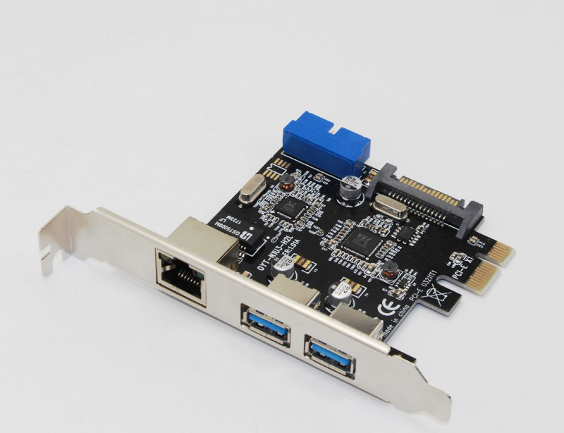 USB 3.0 Ethernet Adapter 3 Port USB 3.0 HUB 10/100/1000 Mbps PCI-E to RJ45 Gigabit Network LAN Adapter Usb Ethernet Network Card